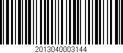 Código de barras (EAN, GTIN, SKU, ISBN): '2013040003144'