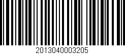 Código de barras (EAN, GTIN, SKU, ISBN): '2013040003205'