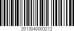 Código de barras (EAN, GTIN, SKU, ISBN): '2013040003212'