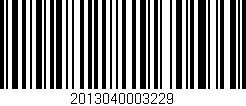 Código de barras (EAN, GTIN, SKU, ISBN): '2013040003229'