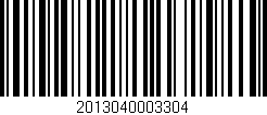 Código de barras (EAN, GTIN, SKU, ISBN): '2013040003304'
