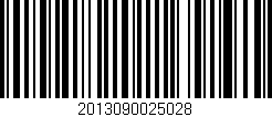Código de barras (EAN, GTIN, SKU, ISBN): '2013090025028'