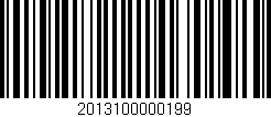 Código de barras (EAN, GTIN, SKU, ISBN): '2013100000199'