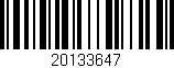 Código de barras (EAN, GTIN, SKU, ISBN): '20133647'