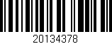 Código de barras (EAN, GTIN, SKU, ISBN): '20134378'