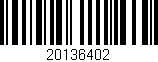 Código de barras (EAN, GTIN, SKU, ISBN): '20136402'