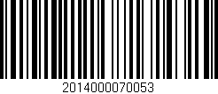 Código de barras (EAN, GTIN, SKU, ISBN): '2014000070053'
