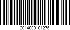 Código de barras (EAN, GTIN, SKU, ISBN): '2014000101276'