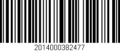 Código de barras (EAN, GTIN, SKU, ISBN): '2014000382477'