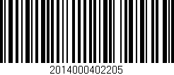 Código de barras (EAN, GTIN, SKU, ISBN): '2014000402205'