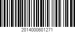 Código de barras (EAN, GTIN, SKU, ISBN): '2014000601271'