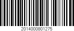 Código de barras (EAN, GTIN, SKU, ISBN): '2014000801275'