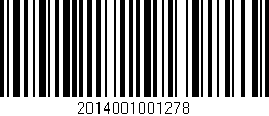 Código de barras (EAN, GTIN, SKU, ISBN): '2014001001278'