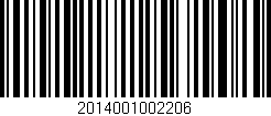 Código de barras (EAN, GTIN, SKU, ISBN): '2014001002206'
