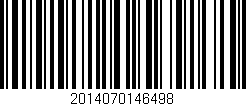 Código de barras (EAN, GTIN, SKU, ISBN): '2014070146498'