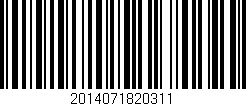 Código de barras (EAN, GTIN, SKU, ISBN): '2014071820311'