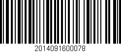 Código de barras (EAN, GTIN, SKU, ISBN): '2014091600078'