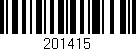 Código de barras (EAN, GTIN, SKU, ISBN): '201415'