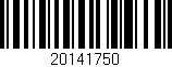 Código de barras (EAN, GTIN, SKU, ISBN): '20141750'