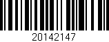 Código de barras (EAN, GTIN, SKU, ISBN): '20142147'