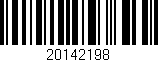 Código de barras (EAN, GTIN, SKU, ISBN): '20142198'