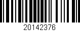 Código de barras (EAN, GTIN, SKU, ISBN): '20142376'