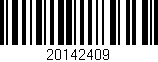 Código de barras (EAN, GTIN, SKU, ISBN): '20142409'