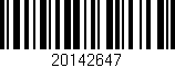 Código de barras (EAN, GTIN, SKU, ISBN): '20142647'