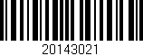 Código de barras (EAN, GTIN, SKU, ISBN): '20143021'