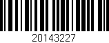 Código de barras (EAN, GTIN, SKU, ISBN): '20143227'
