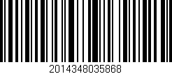 Código de barras (EAN, GTIN, SKU, ISBN): '2014348035868'