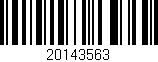 Código de barras (EAN, GTIN, SKU, ISBN): '20143563'