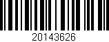 Código de barras (EAN, GTIN, SKU, ISBN): '20143626'