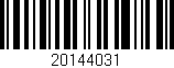 Código de barras (EAN, GTIN, SKU, ISBN): '20144031'