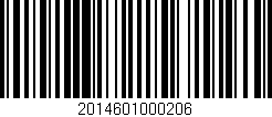 Código de barras (EAN, GTIN, SKU, ISBN): '2014601000206'