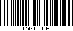 Código de barras (EAN, GTIN, SKU, ISBN): '2014601000350'