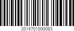 Código de barras (EAN, GTIN, SKU, ISBN): '2014701000083'