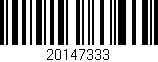 Código de barras (EAN, GTIN, SKU, ISBN): '20147333'