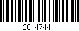 Código de barras (EAN, GTIN, SKU, ISBN): '20147441'