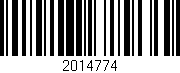 Código de barras (EAN, GTIN, SKU, ISBN): '2014774'