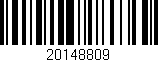 Código de barras (EAN, GTIN, SKU, ISBN): '20148809'
