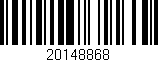 Código de barras (EAN, GTIN, SKU, ISBN): '20148868'