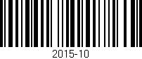 Código de barras (EAN, GTIN, SKU, ISBN): '2015-10'