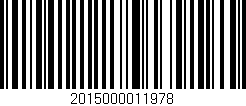 Código de barras (EAN, GTIN, SKU, ISBN): '2015000011978'