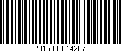 Código de barras (EAN, GTIN, SKU, ISBN): '2015000014207'