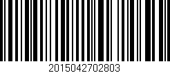 Código de barras (EAN, GTIN, SKU, ISBN): '2015042702803'