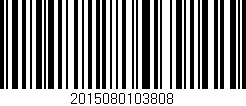 Código de barras (EAN, GTIN, SKU, ISBN): '2015080103808'