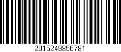 Código de barras (EAN, GTIN, SKU, ISBN): '2015249856781'