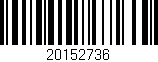 Código de barras (EAN, GTIN, SKU, ISBN): '20152736'