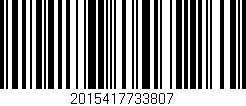 Código de barras (EAN, GTIN, SKU, ISBN): '2015417733807'